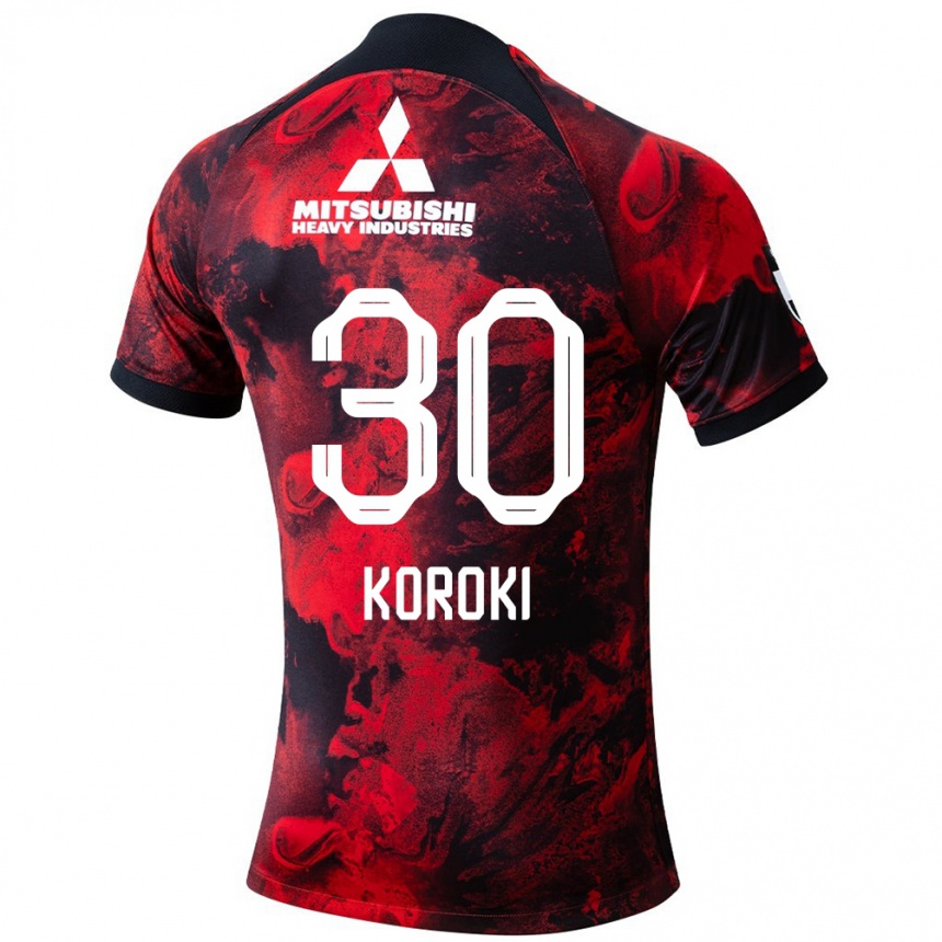 Enfant Football Maillot Shinzo Koroki #30 Rouge Noir Tenues Domicile 2024/25