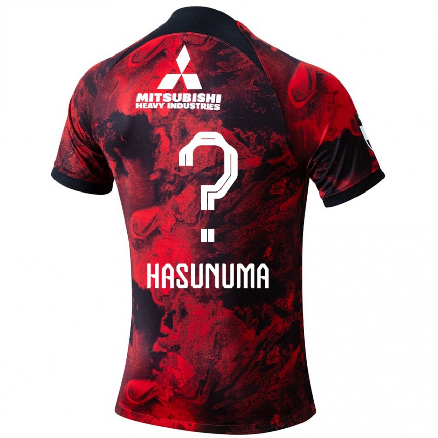 Enfant Football Maillot Shunsuke Hasunuma #0 Rouge Noir Tenues Domicile 2024/25