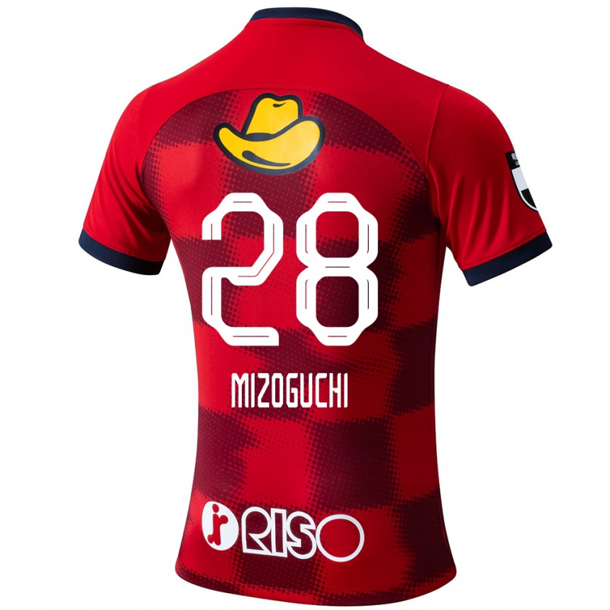 Enfant Football Maillot Shuhei Mizoguchi #28 Rouge Bleu Blanc Tenues Domicile 2024/25