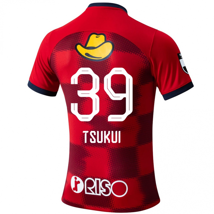 Enfant Football Maillot Keisuke Tsukui #39 Rouge Bleu Blanc Tenues Domicile 2024/25