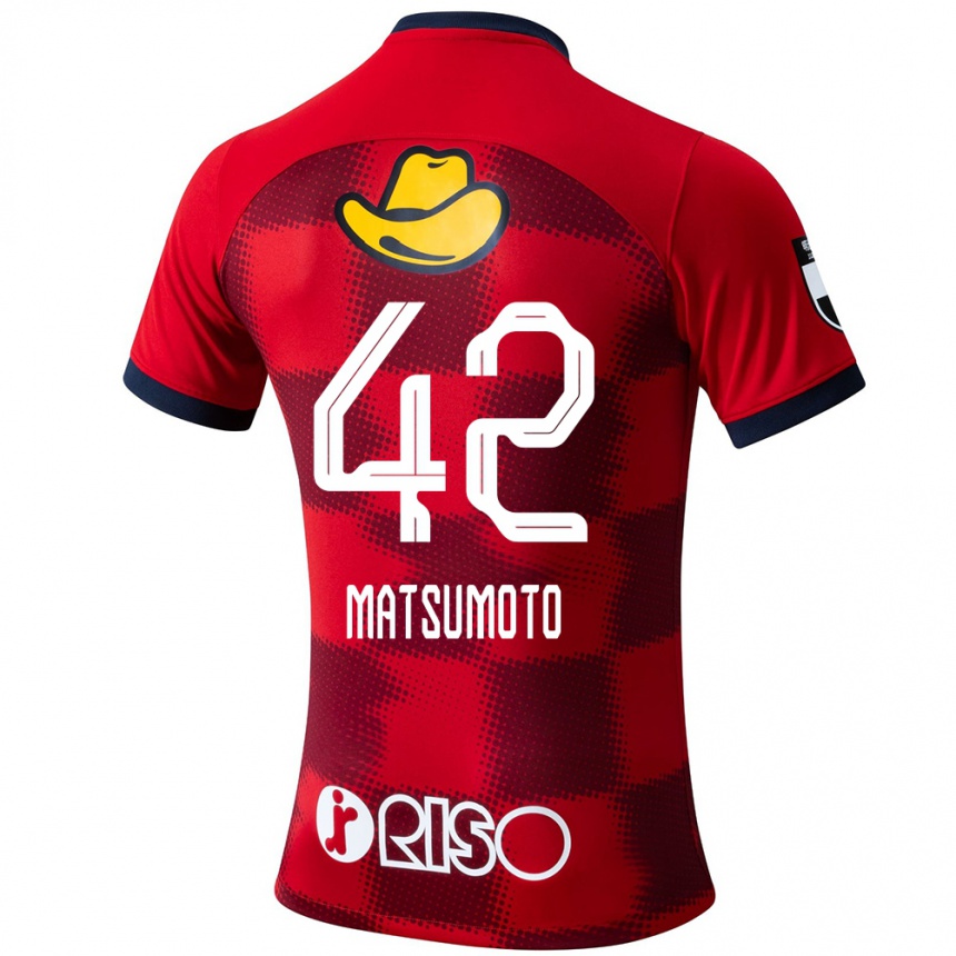 Enfant Football Maillot Haruto Matsumoto #42 Rouge Bleu Blanc Tenues Domicile 2024/25