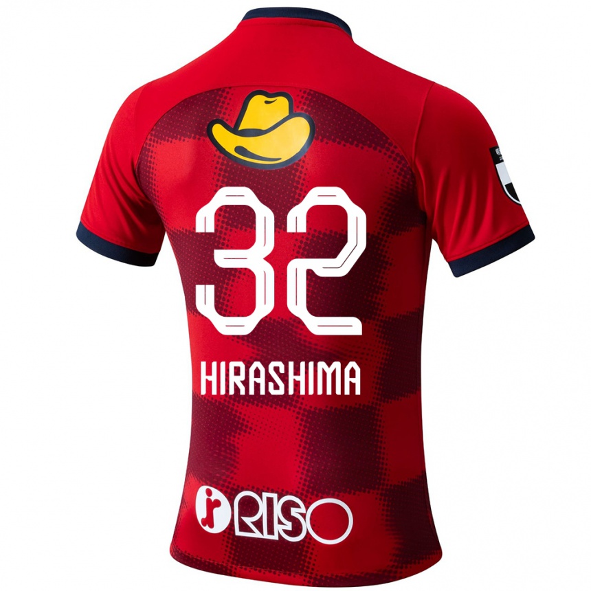 Enfant Football Maillot Daigo Hirashima #32 Rouge Bleu Blanc Tenues Domicile 2024/25