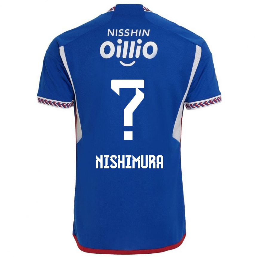 Enfant Football Maillot Takuma Nishimura #0 Bleu Blanc Rouge Tenues Domicile 2024/25