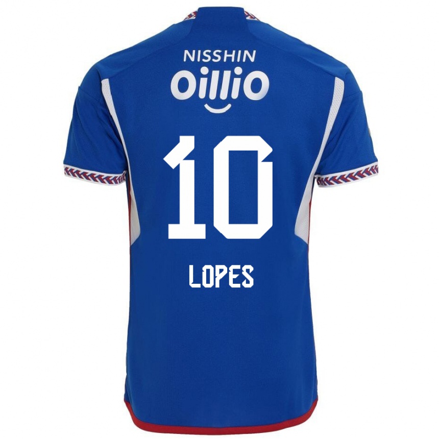 Enfant Football Maillot Anderson Lopes #10 Bleu Blanc Rouge Tenues Domicile 2024/25