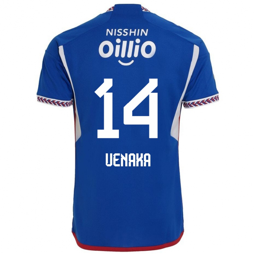 Enfant Football Maillot Asahi Uenaka #14 Bleu Blanc Rouge Tenues Domicile 2024/25