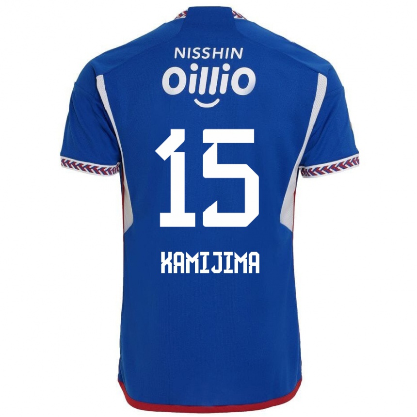 Enfant Football Maillot Takumi Kamijima #15 Bleu Blanc Rouge Tenues Domicile 2024/25