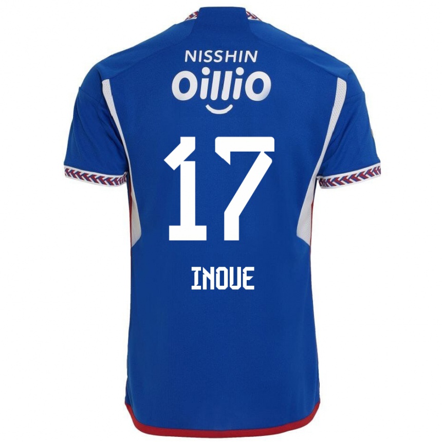 Enfant Football Maillot Kenta Inoue #17 Bleu Blanc Rouge Tenues Domicile 2024/25