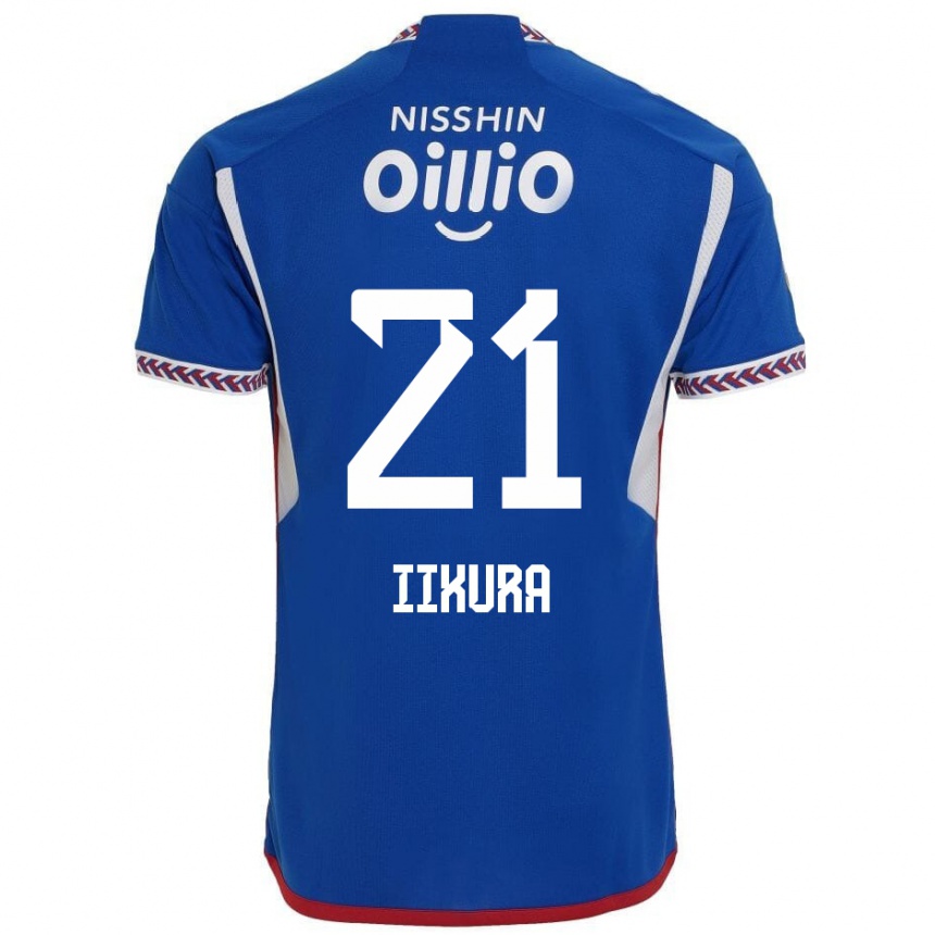 Enfant Football Maillot Hiroki Iikura #21 Bleu Blanc Rouge Tenues Domicile 2024/25