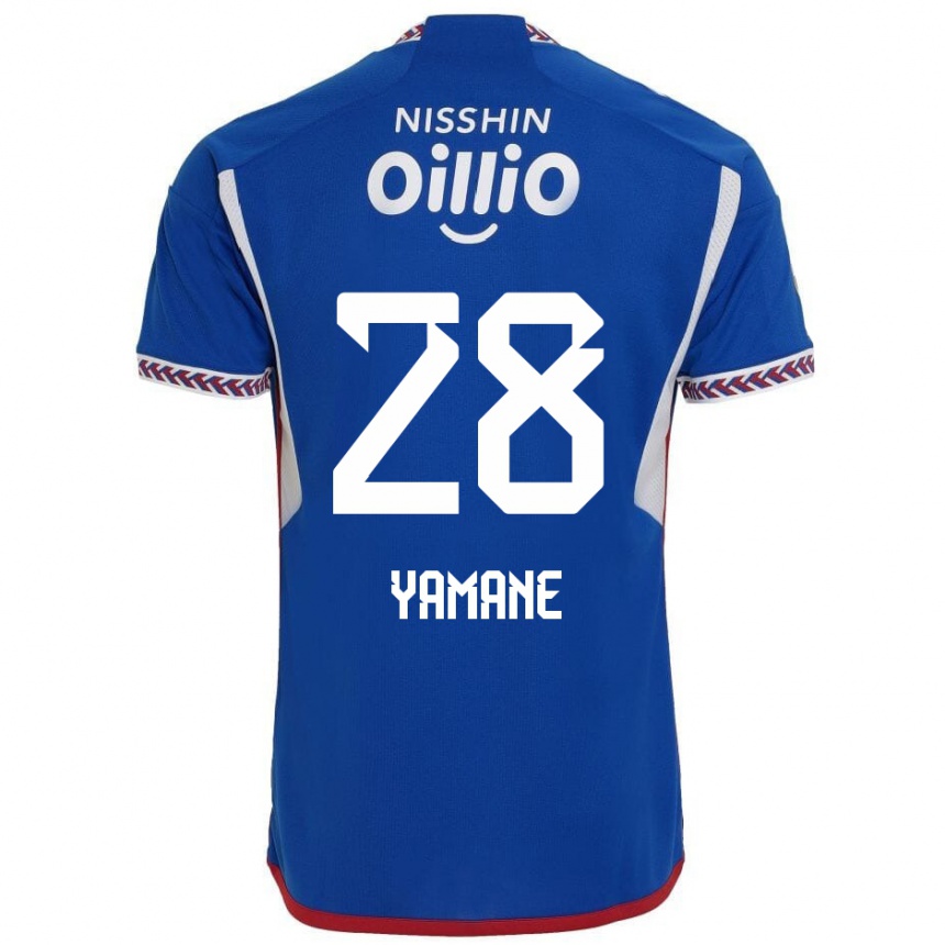 Enfant Football Maillot Riku Yamane #28 Bleu Blanc Rouge Tenues Domicile 2024/25