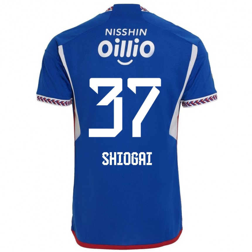 Enfant Football Maillot Kento Shiogai #37 Bleu Blanc Rouge Tenues Domicile 2024/25