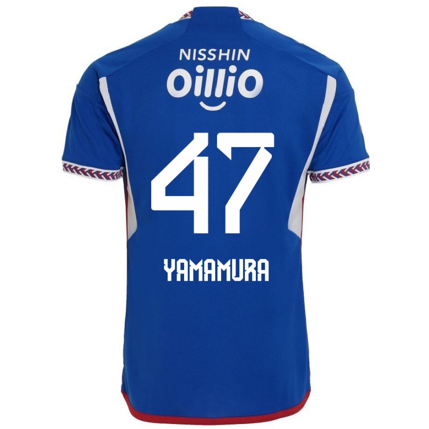 Enfant Football Maillot Kazuya Yamamura #47 Bleu Blanc Rouge Tenues Domicile 2024/25