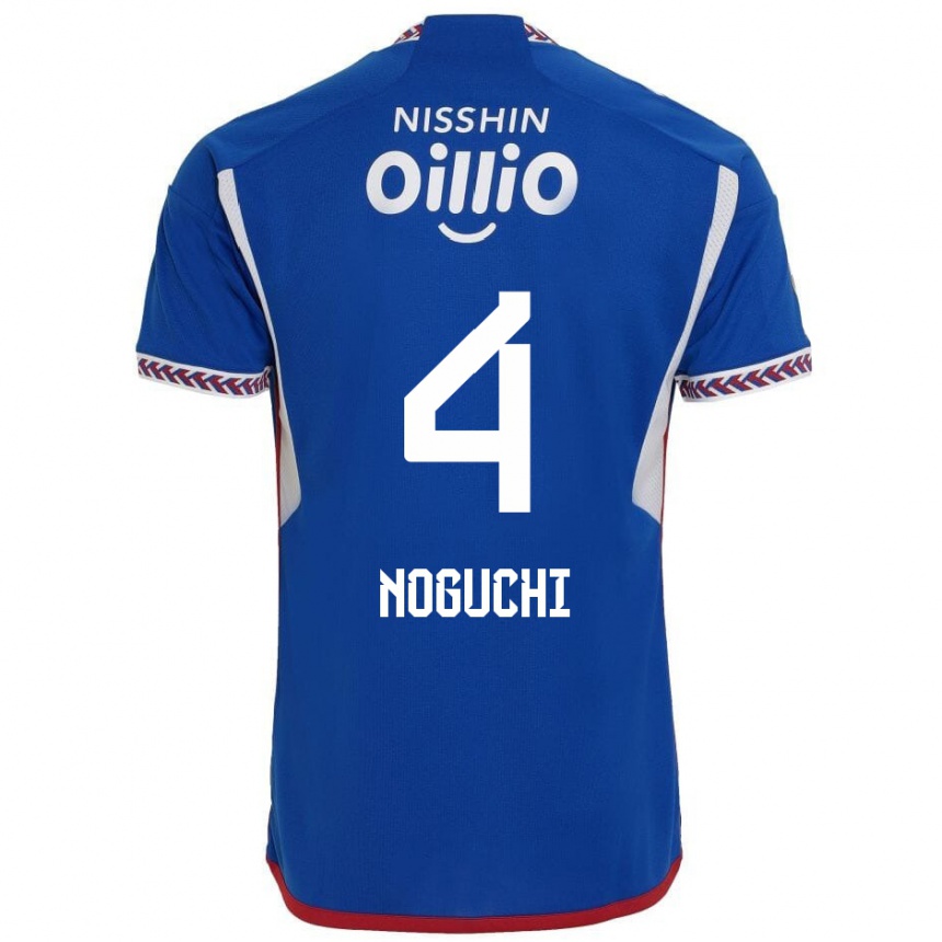 Enfant Football Maillot Reno Noguchi #4 Bleu Blanc Rouge Tenues Domicile 2024/25