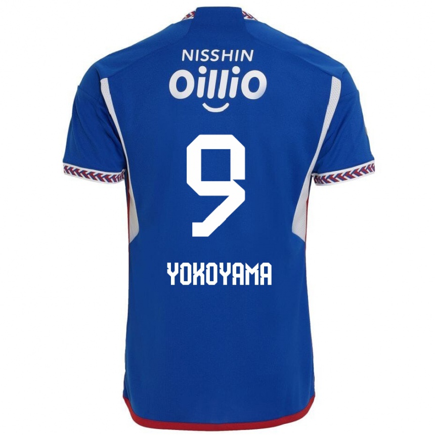 Enfant Football Maillot Shunsuke Yokoyama #9 Bleu Blanc Rouge Tenues Domicile 2024/25