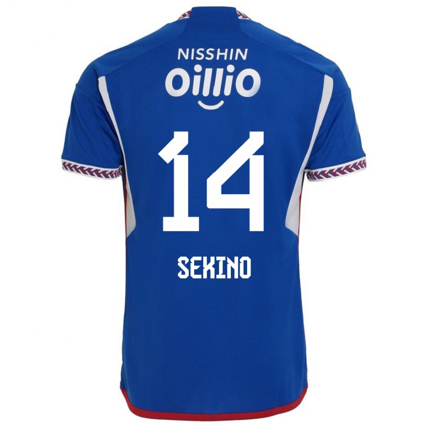 Enfant Football Maillot Aiki Sekino #14 Bleu Blanc Rouge Tenues Domicile 2024/25