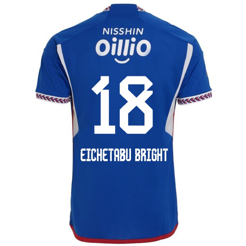 Enfant Football Maillot Kai Eichetabu Bright #18 Bleu Blanc Rouge Tenues Domicile 2024/25