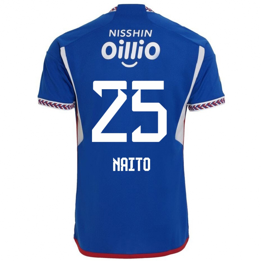 Enfant Football Maillot Kiyomu Naito #25 Bleu Blanc Rouge Tenues Domicile 2024/25