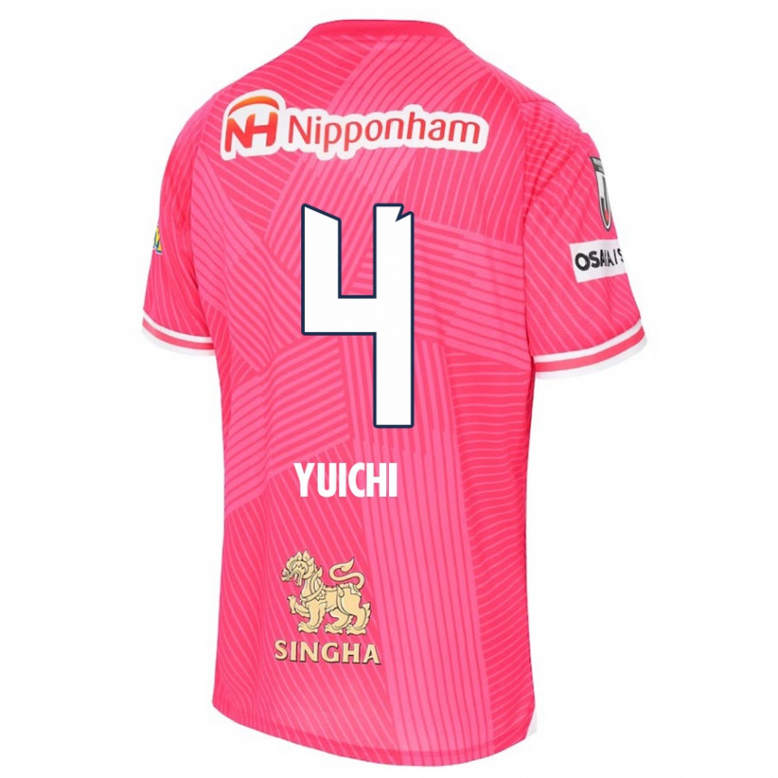 Enfant Football Maillot Yuichi Hirano #4 Rose Blanc Tenues Domicile 2024/25