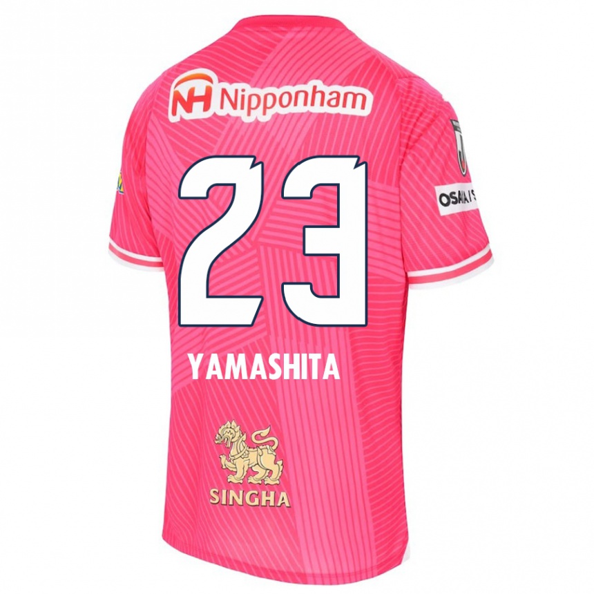 Enfant Football Maillot Tatsuya Yamashita #23 Rose Blanc Tenues Domicile 2024/25