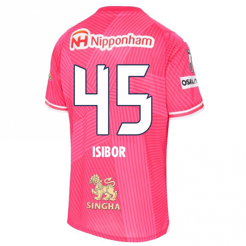 Enfant Football Maillot Ken Isibor #45 Rose Blanc Tenues Domicile 2024/25