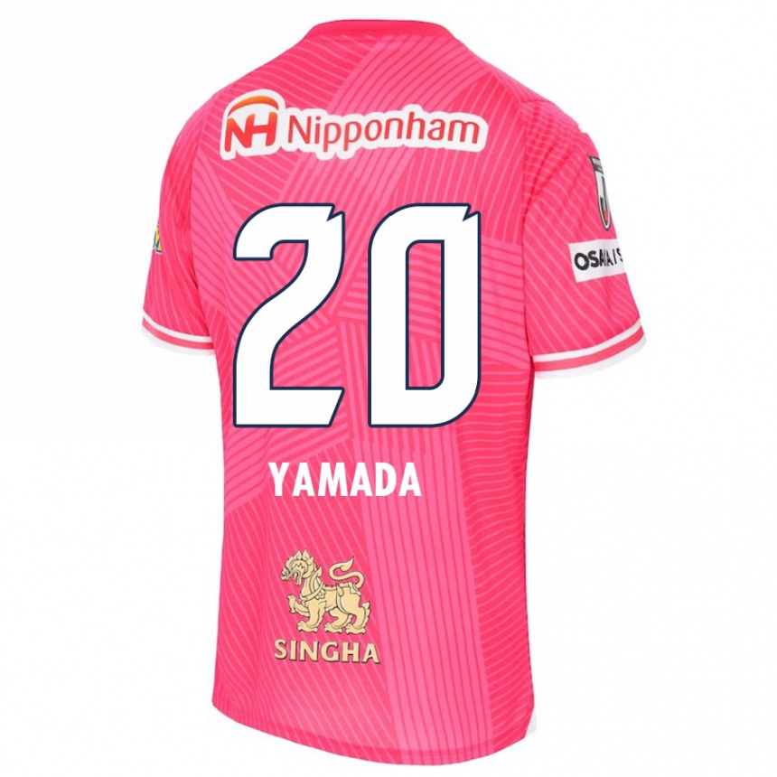 Enfant Football Maillot Kotaro Yamada #20 Rose Blanc Tenues Domicile 2024/25