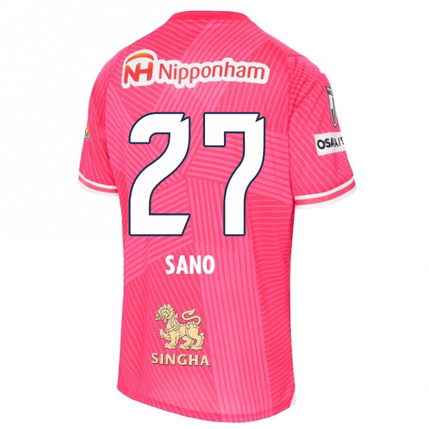 Enfant Football Maillot Taiki Sano #27 Rose Blanc Tenues Domicile 2024/25