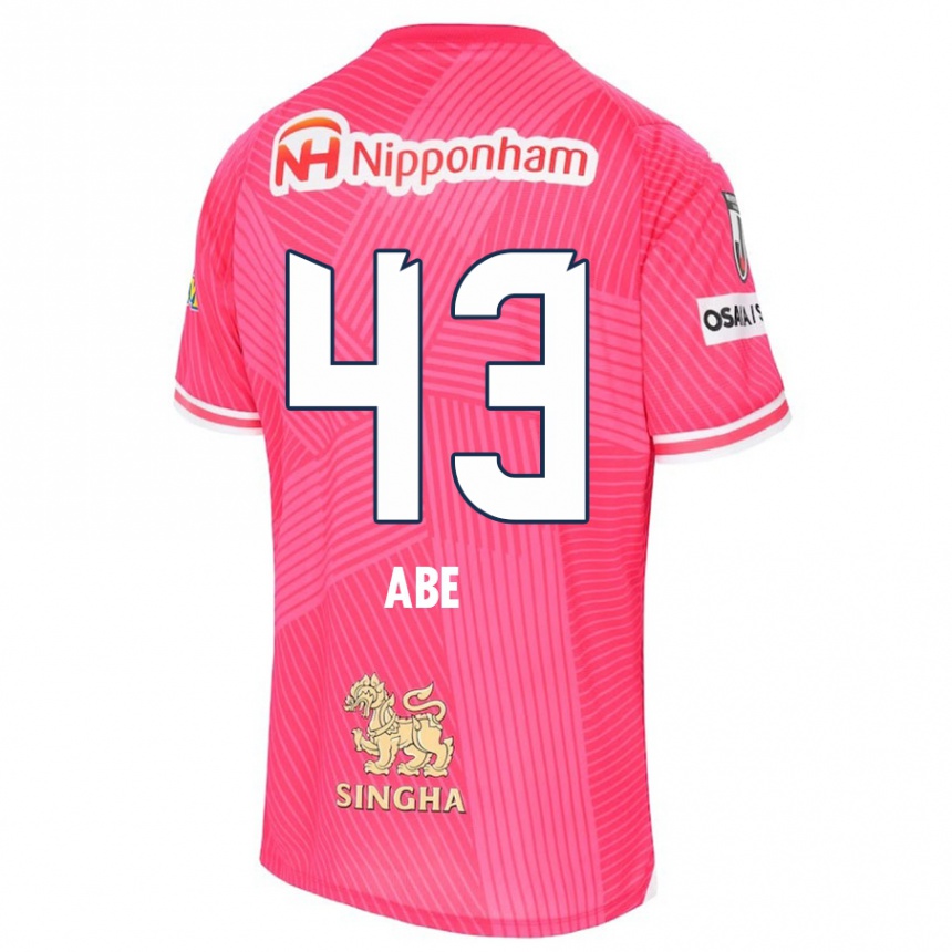 Enfant Football Maillot Yosei Abe #43 Rose Blanc Tenues Domicile 2024/25