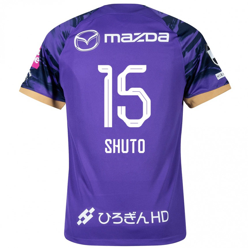 Enfant Football Maillot Shuto Nakano #15 Blanc Violet Tenues Domicile 2024/25