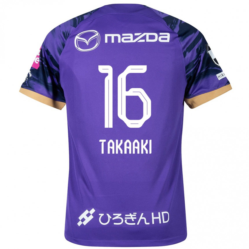 Enfant Football Maillot Takaaki Shichi #16 Blanc Violet Tenues Domicile 2024/25