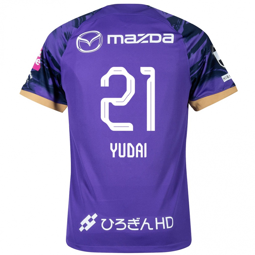 Enfant Football Maillot Yudai Tanaka #21 Blanc Violet Tenues Domicile 2024/25