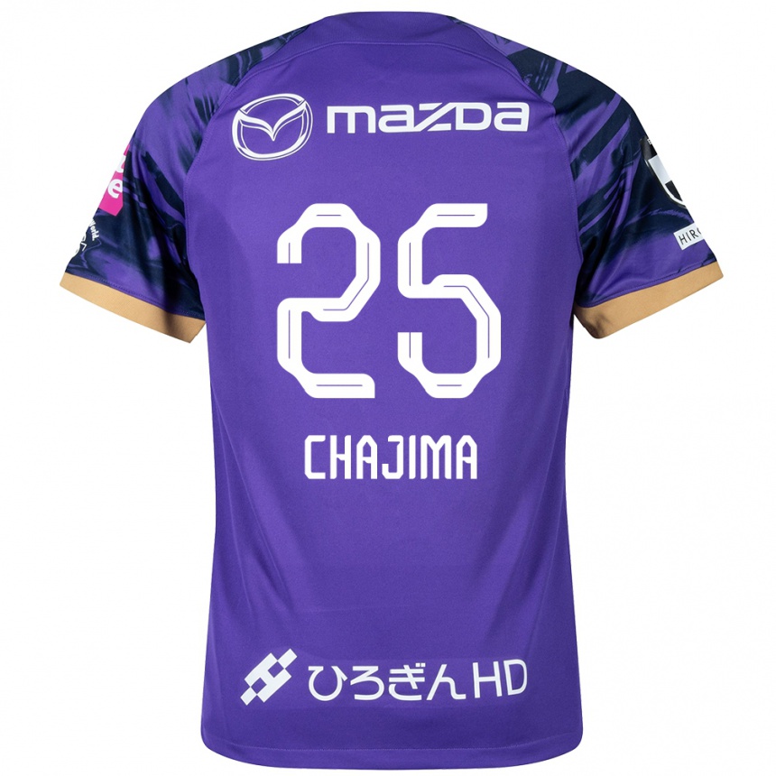 Enfant Football Maillot Yusuke Chajima #25 Blanc Violet Tenues Domicile 2024/25