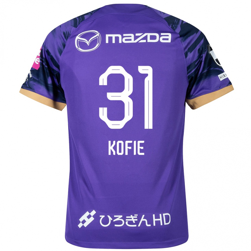 Enfant Football Maillot Shota Kofie #31 Blanc Violet Tenues Domicile 2024/25