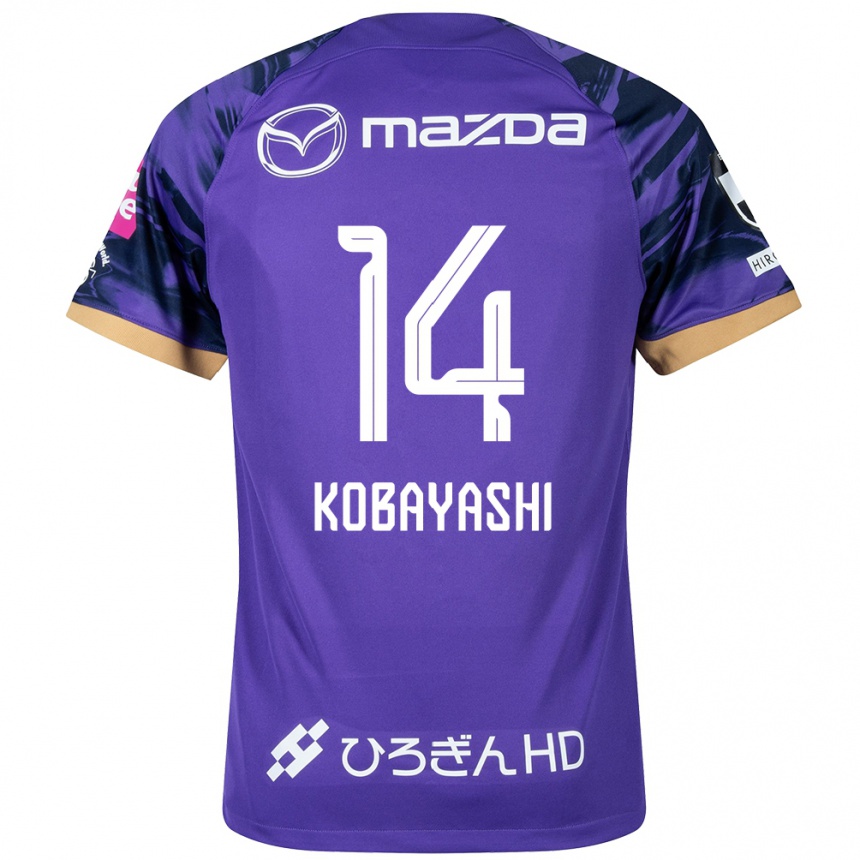 Enfant Football Maillot Shimon Kobayashi #14 Blanc Violet Tenues Domicile 2024/25