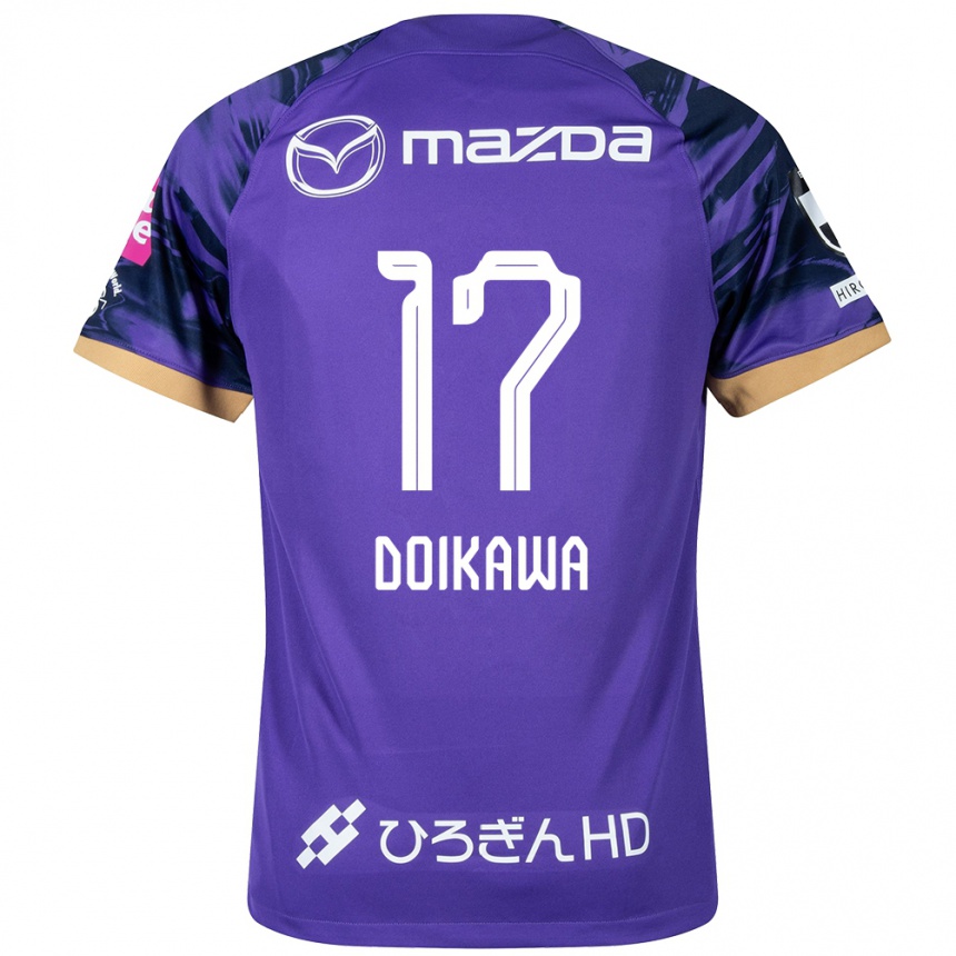 Enfant Football Maillot Haruto Doikawa #17 Blanc Violet Tenues Domicile 2024/25