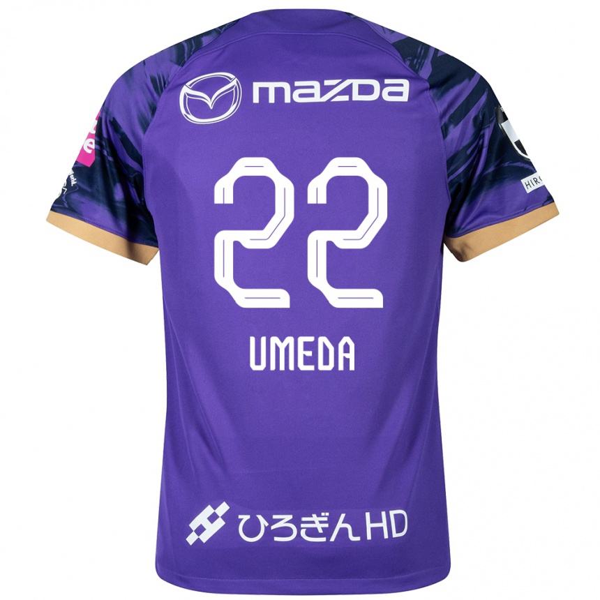 Enfant Football Maillot Taiga Umeda #22 Blanc Violet Tenues Domicile 2024/25