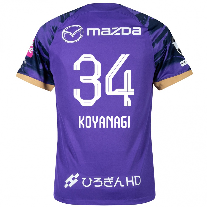 Enfant Football Maillot Shu Koyanagi #34 Blanc Violet Tenues Domicile 2024/25