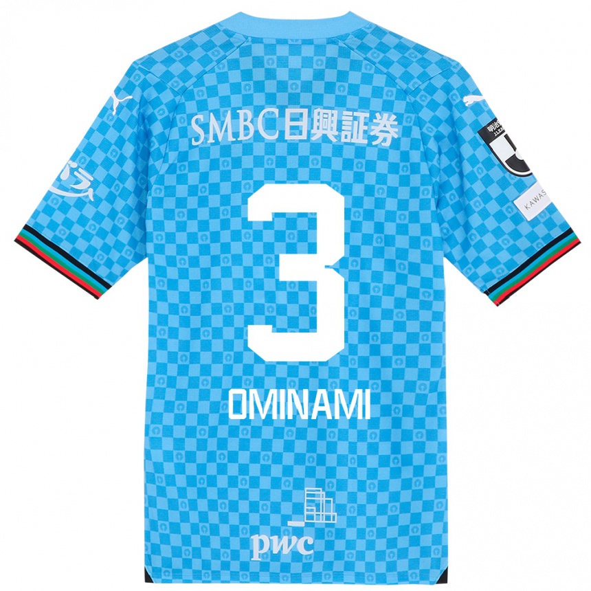 Enfant Football Maillot Takuma Ominami #3 Bleu Azur Tenues Domicile 2024/25