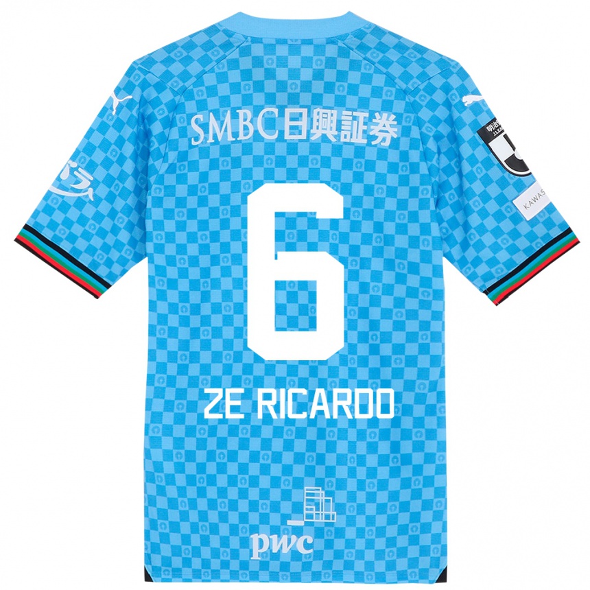 Enfant Football Maillot Zé Ricardo #6 Bleu Azur Tenues Domicile 2024/25