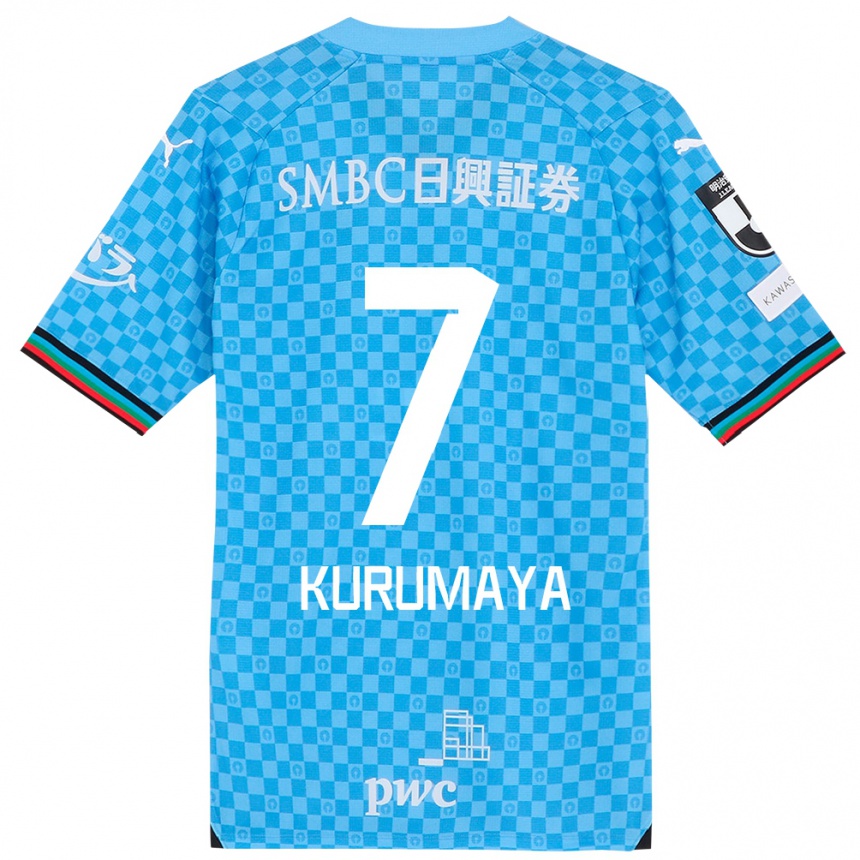 Enfant Football Maillot Shintaro Kurumaya #7 Bleu Azur Tenues Domicile 2024/25