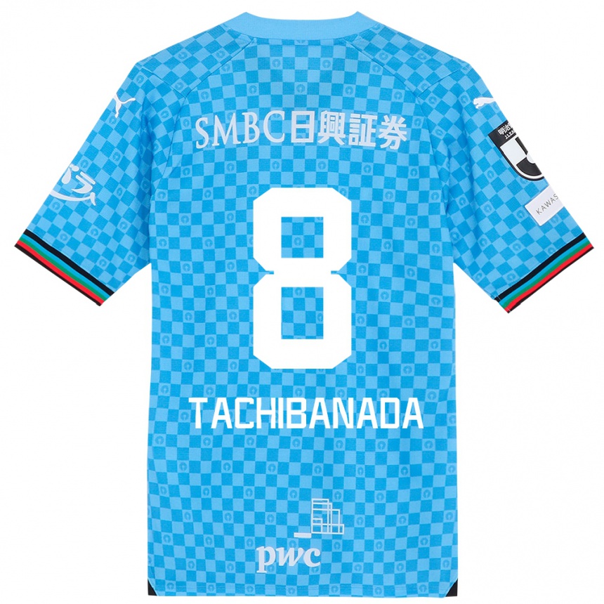 Enfant Football Maillot Kento Tachibanada #8 Bleu Azur Tenues Domicile 2024/25