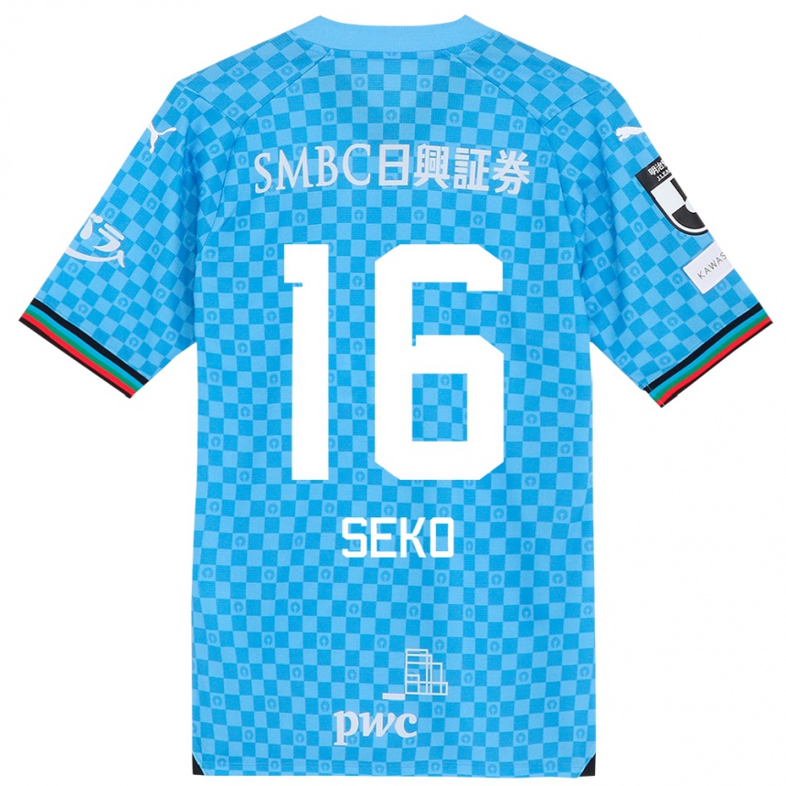 Enfant Football Maillot Tatsuki Seko #16 Bleu Azur Tenues Domicile 2024/25