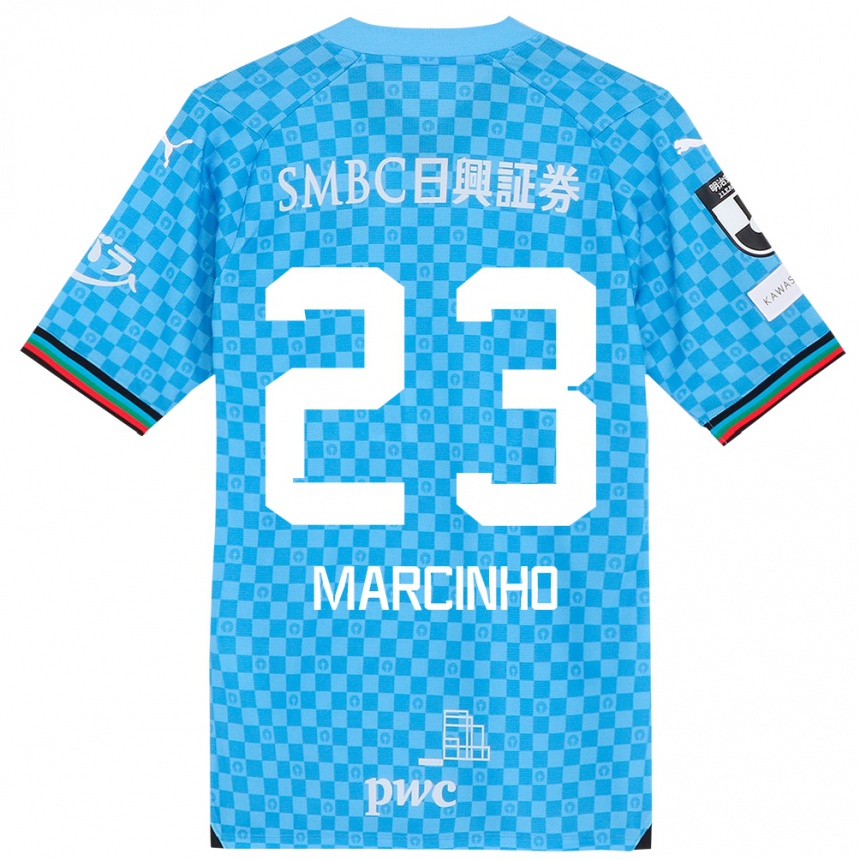 Enfant Football Maillot Marcinho #23 Bleu Azur Tenues Domicile 2024/25