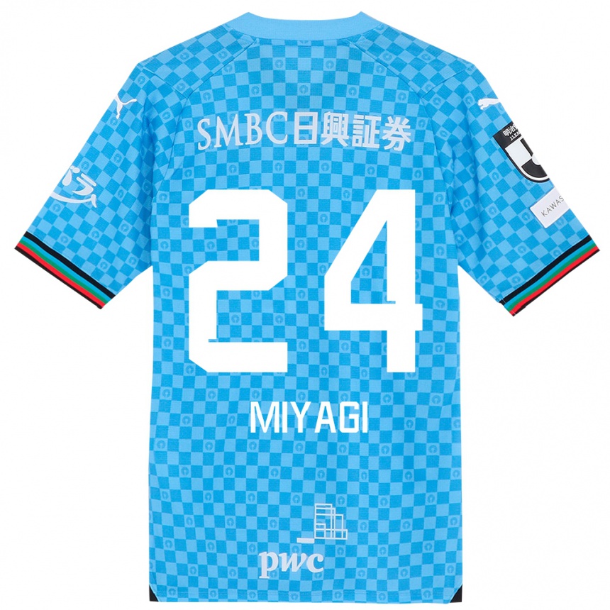 Enfant Football Maillot Ten Miyagi #24 Bleu Azur Tenues Domicile 2024/25