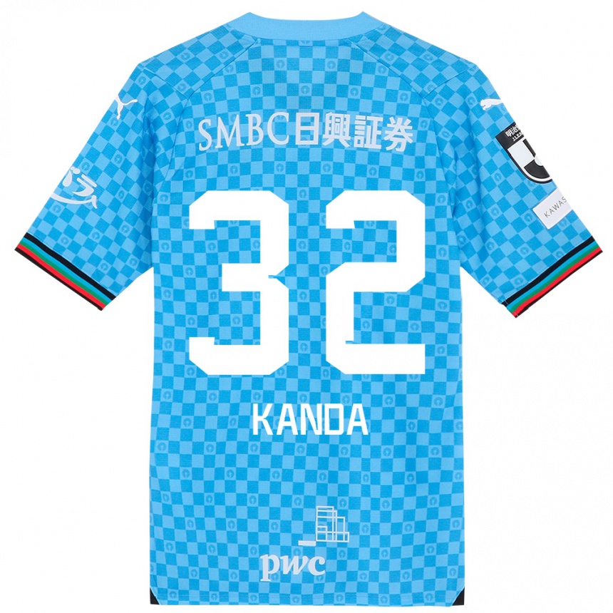 Enfant Football Maillot Soma Kanda #32 Bleu Azur Tenues Domicile 2024/25