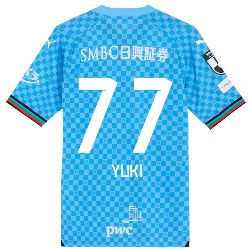 Enfant Football Maillot Yuki Yamamoto #77 Bleu Azur Tenues Domicile 2024/25