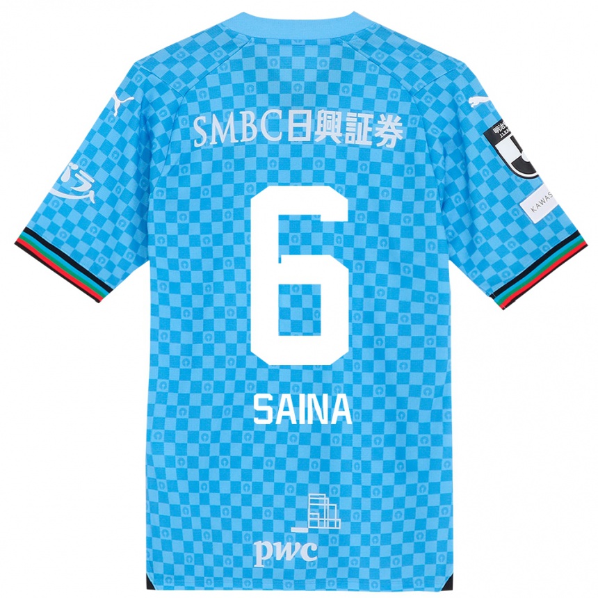 Enfant Football Maillot Yuta Saina #6 Bleu Azur Tenues Domicile 2024/25