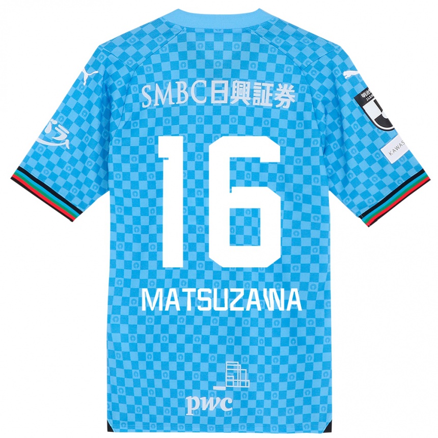 Enfant Football Maillot Naoto Matsuzawa #16 Bleu Azur Tenues Domicile 2024/25