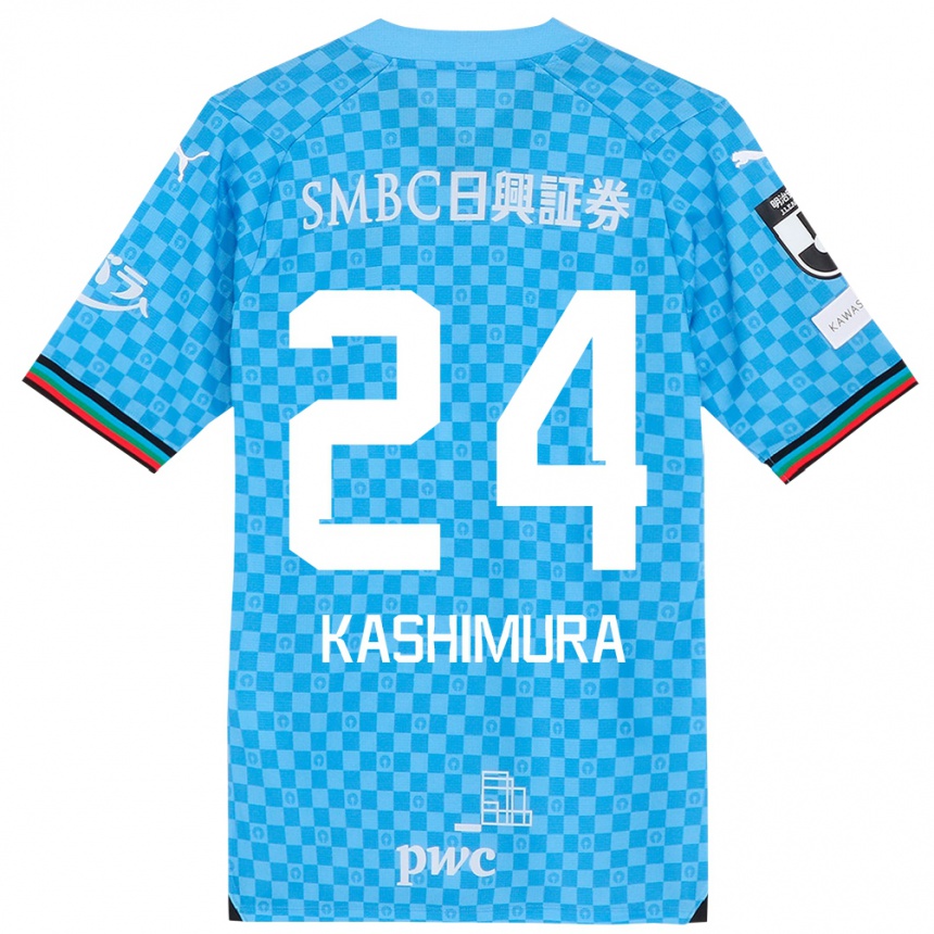 Enfant Football Maillot Ryota Kashimura #24 Bleu Azur Tenues Domicile 2024/25