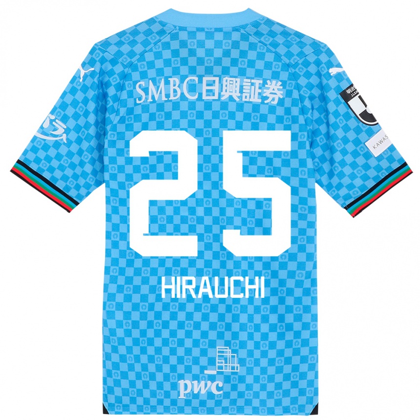 Enfant Football Maillot Issei Hirauchi #25 Bleu Azur Tenues Domicile 2024/25