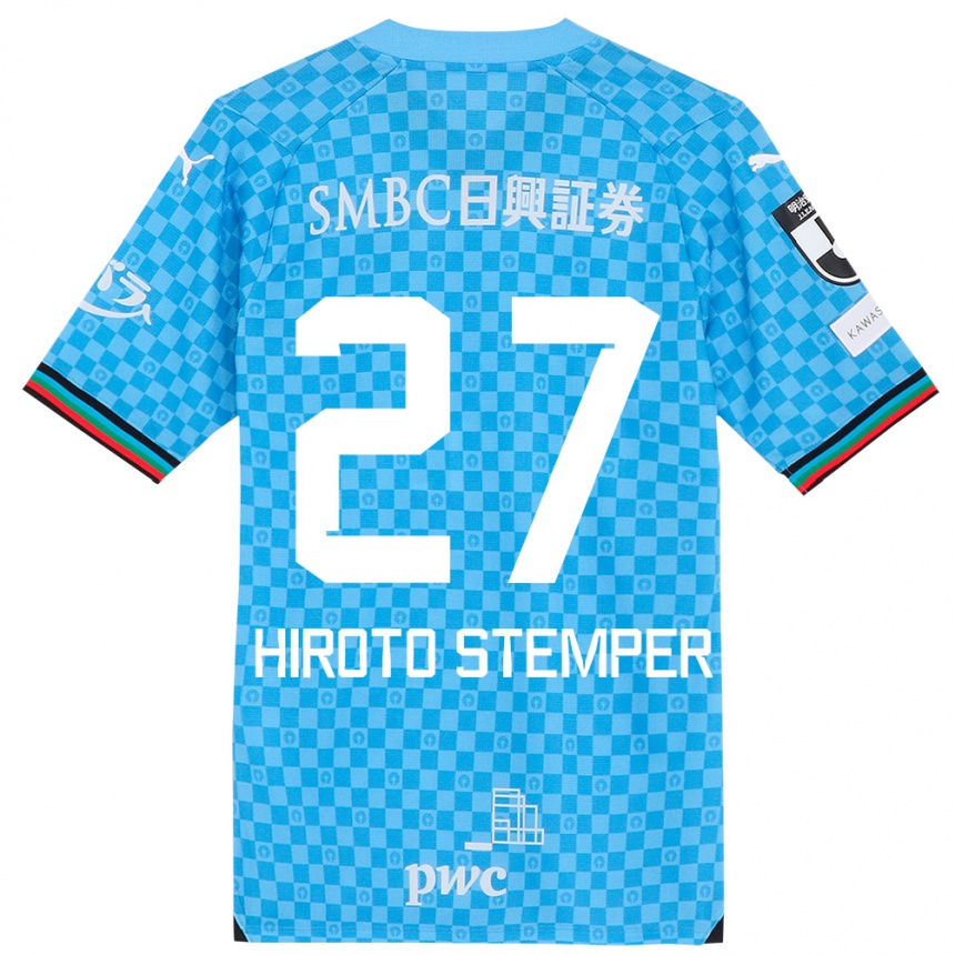 Enfant Football Maillot Luka Hiroto Stemper #27 Bleu Azur Tenues Domicile 2024/25