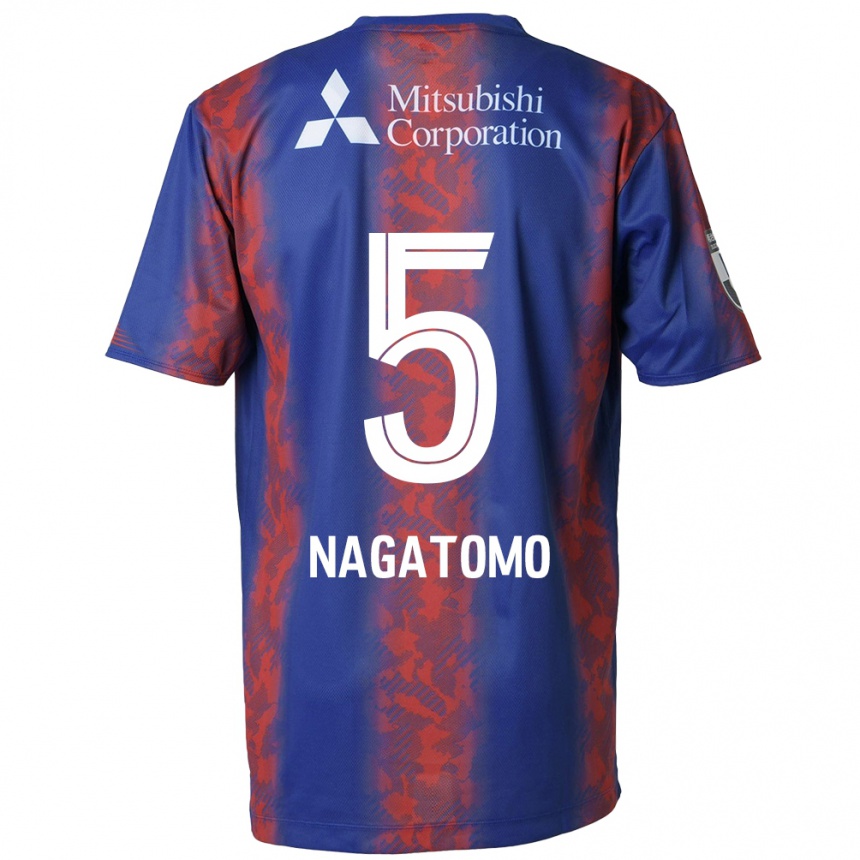 Enfant Football Maillot Yuto Nagatomo #5 Bleu Rouge Tenues Domicile 2024/25